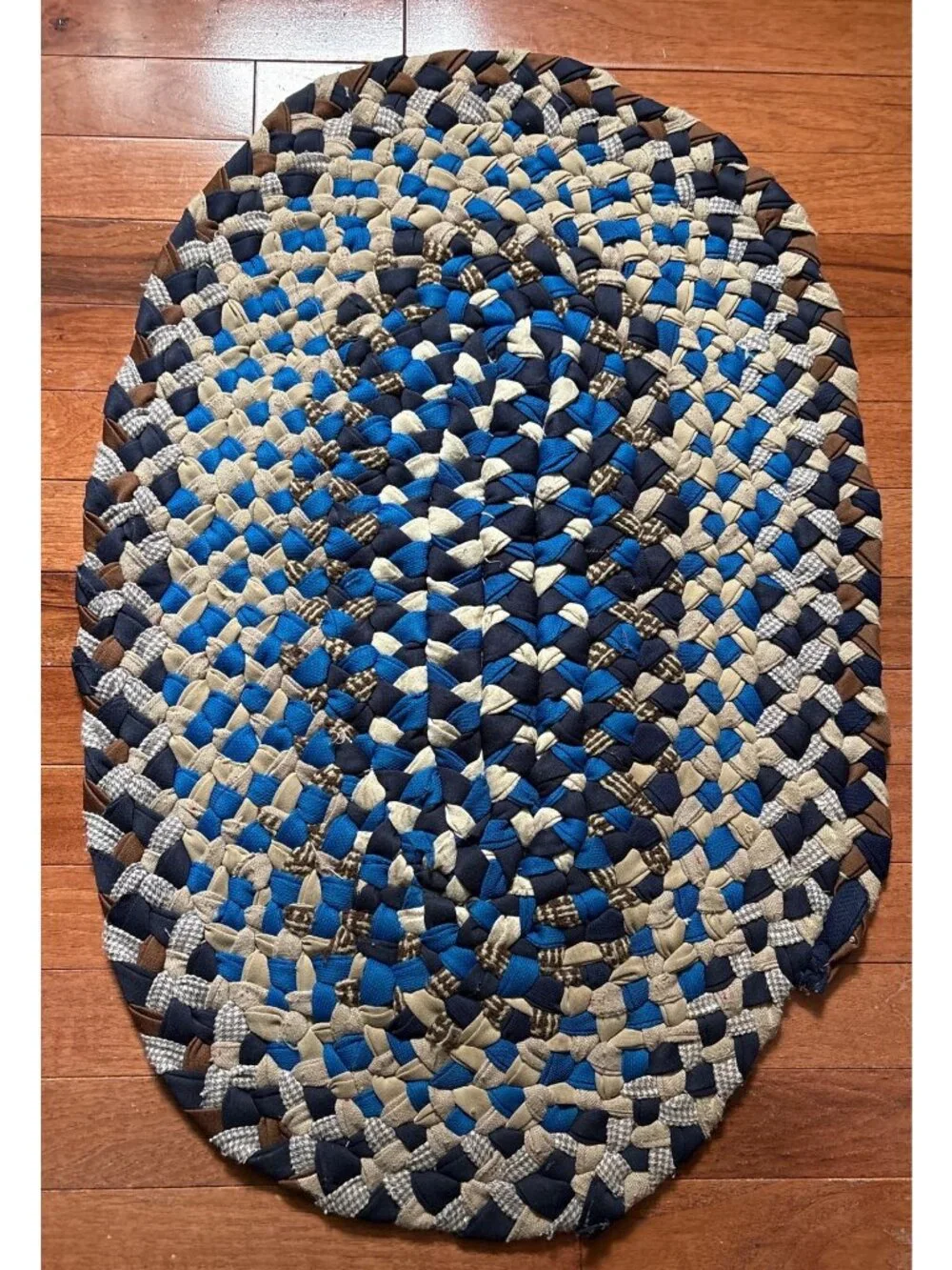 Braided Fabric Oval Rug 28x19